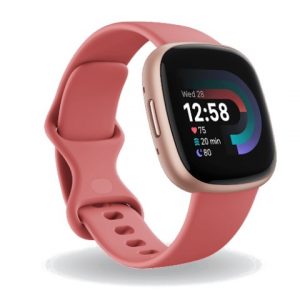 Smartwatch Fitbit by Google Versa 4 różowo-miedziany.