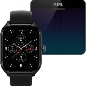 Smartwatch Amazfit GTS 4 Infinite Black + Waga Smart Scale.