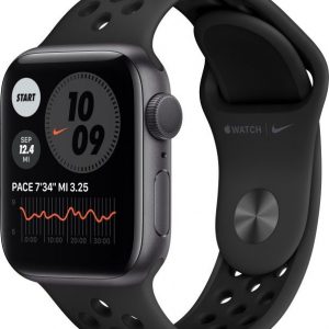Smartwatch Apple Watch Series 6 Nike GPS 40mm Gray Alu Black Sport Czarny (M00X3FD/A).