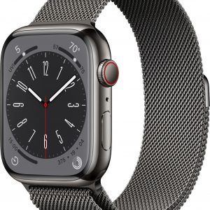 Smartwatch Apple Watch Series 8 GPS + Cellular 45mm Graphite Stainless Steel Grafitowy (MNKX3WB/A).