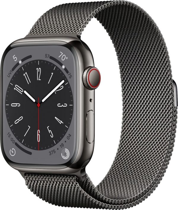 Smartwatch Apple Watch Series 8 GPS + Cellular 45mm Graphite Stainless Steel Grafitowy (MNKX3WB/A).