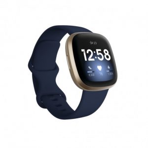 Smartwatch Fitbit by Google Versa 3 niebiesko-złoty.