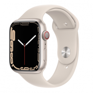 Smartwatch Apple Watch Series 7 GPS + Cellular 45mm Biały (MKJQ3WB/A).
