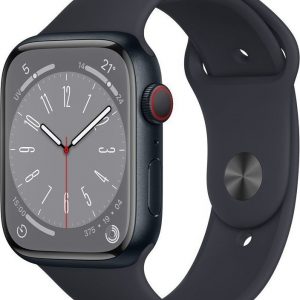 Smartwatch Apple Watch Series 8 GPS + Cellular 45mm Midnight Alu Sport Czarny (MNK43WB/A ).