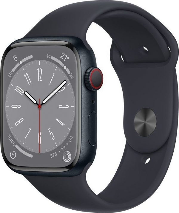 Smartwatch Apple Watch Series 8 GPS + Cellular 45mm Midnight Alu Sport Czarny (MNK43WB/A ).