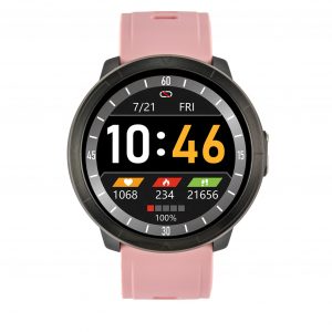 Smartwatch sportowy unisex Watchmark WM18 różowy.
