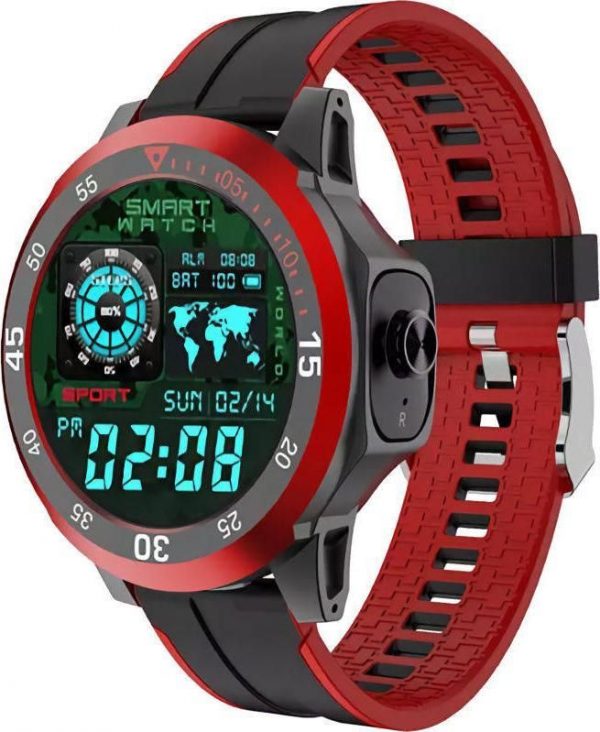 Smartwatch Rubicon RNCE85 Czarno-czerwony (RNCE78).