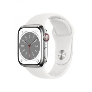Smartwatch Apple Watch Series 8 GPS + Cellular 41mm Silver Stainless Steel Sport Biały (MNJ53WB/A).