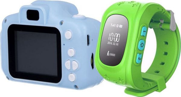 Art Zestaw dla dzieci kamera aparat Forever Smile SKC-100 + zegarek smartwatch ART zielony.