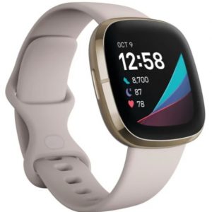 Smartwatch Fitbit by Google Sense złoto-beżowy.