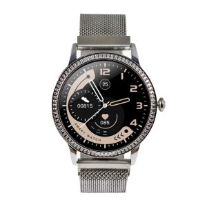 Smartwatch sportowy damski Watchmark WCF18 srebrny.
