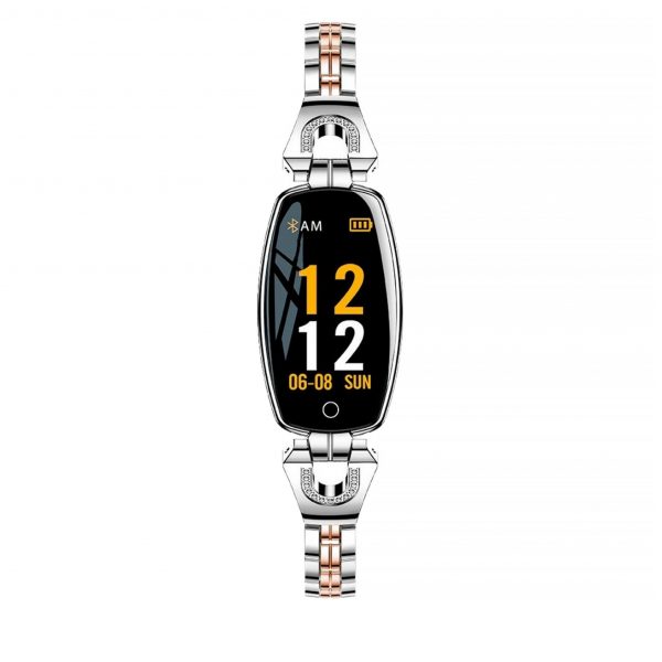 Smartwatch sportowy damski Watchmark WH8 srebrny.