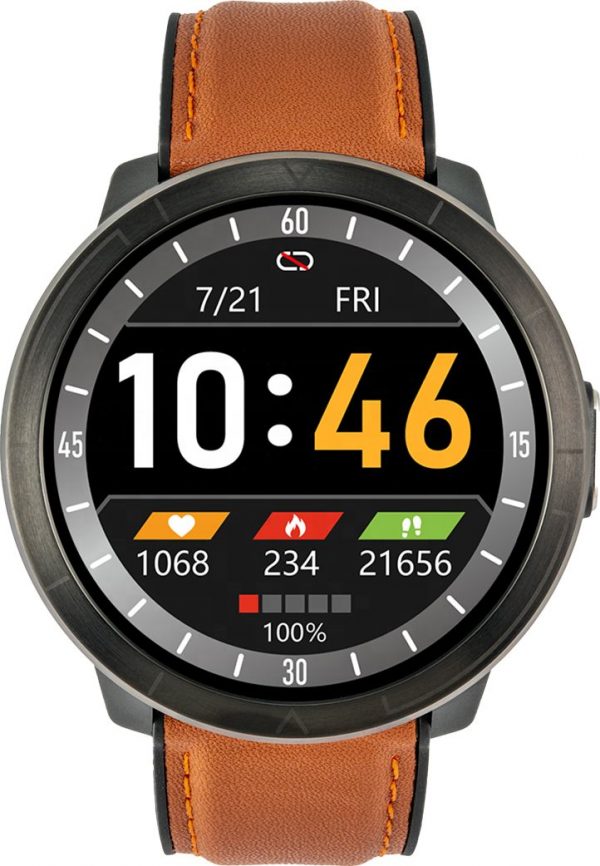 Smartwatch Watchmark WM18 Plus Brązowy.