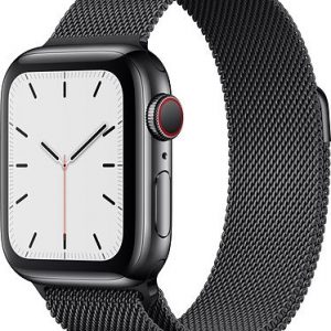 Smartwatch Apple Watch 5 GPS+Cellular 40mm Black Steel Czarny (MWX92FD/A).
