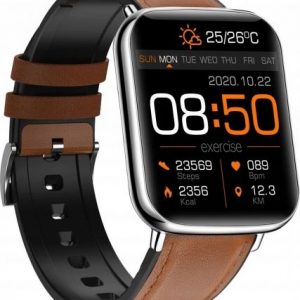 Smartwatch Bemi KIX2 Czarno-brązowy.