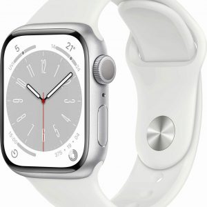 Smartwatch Apple Watch Series 8 GPS 41mm Silver Alu Sport Biały (MP6K3WB/A).