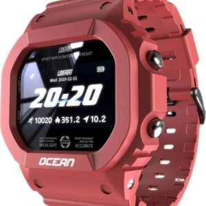 Smartwatch Lokmat Ocean Czerwony.