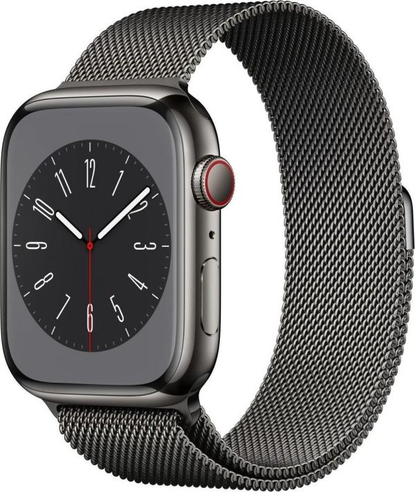 Smartwatch Apple Watch Series 8 GPS + Cellular 41mm Graphite Stainless Steel Grafitowy (MNJM3FD/A).
