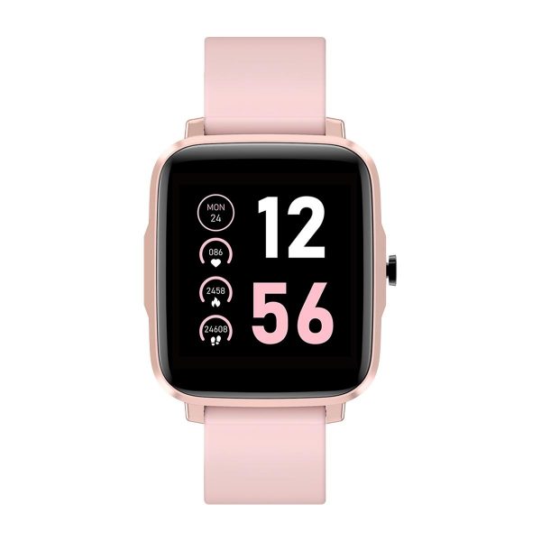 Smartwatch sportowy unisex Watchmark WF2 różowy.