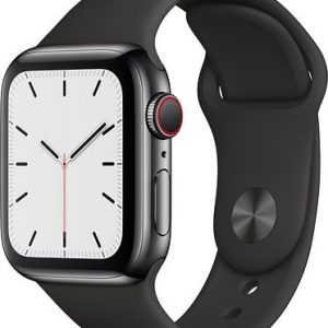 Smartwatch Apple Watch 5 GPS+Cellular 40mm Black Steel Czarny (MWX82FD/A).