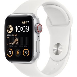 Smartwatch Apple Watch SE 2022 GPS + Cellular 40mm Silver Alu Sport Biały (MNPP3WB/A).