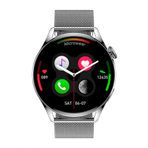 Smartwatch sportowy unisex Watchmark Wear3 srebrny.
