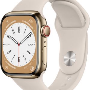 Smartwatch Apple Watch Series 8 GPS + Cellular 41mm Gold Stainless Steel Sport Beżowy (MNJC3FD/A).