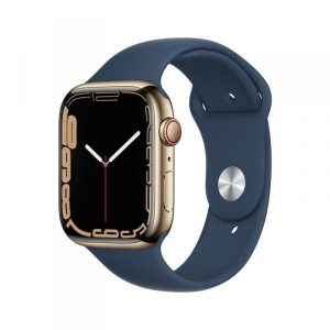 Smartwatch Apple Watch Series 7 Niebieski Złoty.