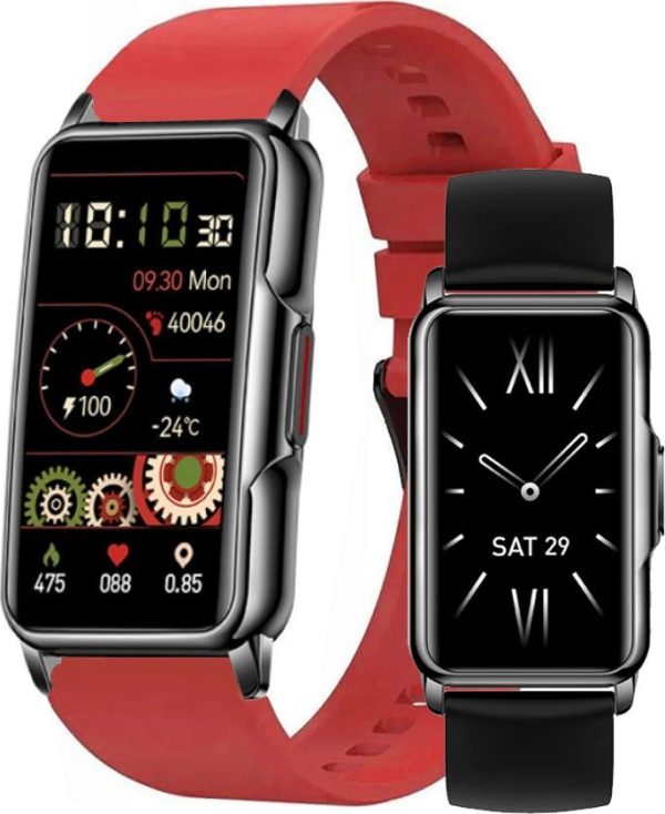 Smartwatch Rubicon Zegarek SMARTWATCH Rubicon RNCF04 black/red silicone.