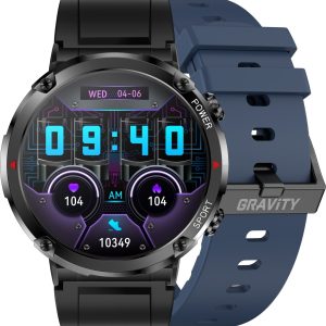 Smartwatch Gravity Zegarek męski SMARTWATCH GRAVITY GT21-5 BK/BU/BK.