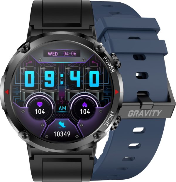 Smartwatch Gravity Zegarek męski SMARTWATCH GRAVITY GT21-5 BK/BU/BK.