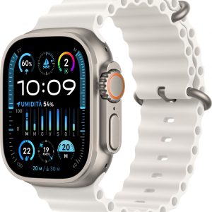 Smartwatch Apple Watch Ultra 2 GPS + Cellular 49mm Titanium Case Ocean Band Biały (MREJ3WB/A).