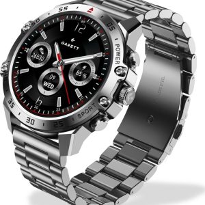 Smartwatch Garett V14 srebrny stalowy.