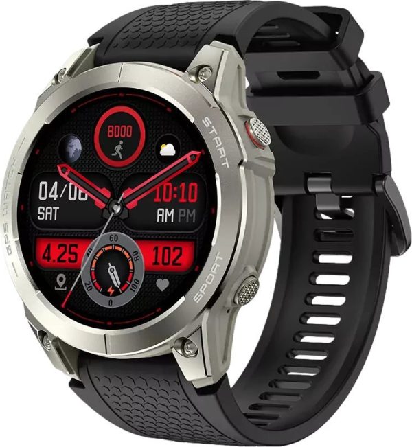 Smartwatch Manta MANTA Smartwatch sportowy Activ X GPS srebrny + po.