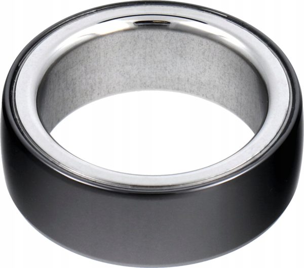 Smartwatch OEM Smart Ring R8- inteligentny pierścień ceramiczny ze stacją ładującą rozmiar 18mm czarny.