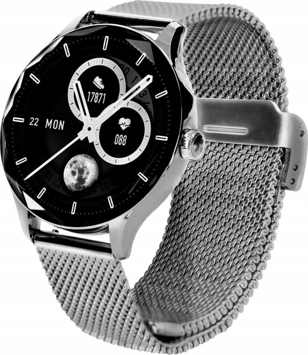 Smartwatch Garett Viva Srebrny (VIVA_SVR_STL).