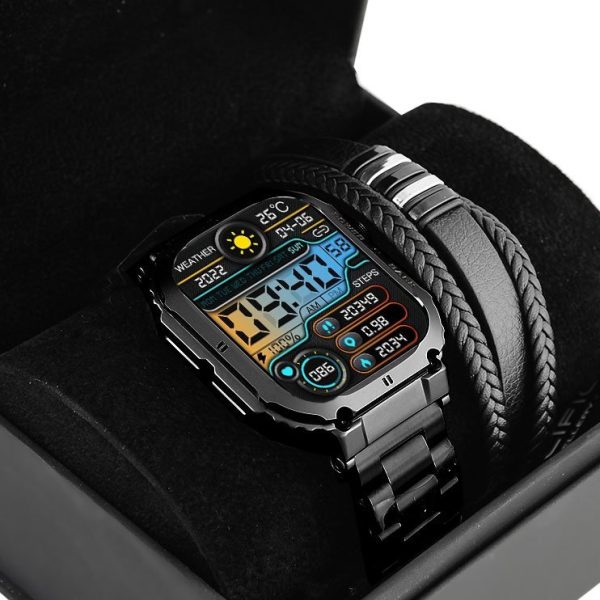 Smartwatch Gravity Zestaw męski zegarek SMARTWATCH GRAVITY LUTON GT6-2 + bransoletka Pacific.