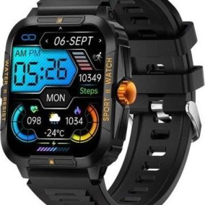 Smartwatch Colmi P76 Czarno-pomarańczowy (P76 Black orange).