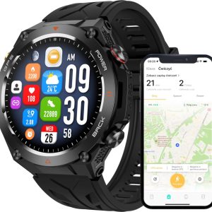 Smartwatch Wenom SMARTWATCH MĘSKI ZEGAREK FUNKCJA GPS ROZMOWY CIŚNIENIE 650mAh SMART WATCH.