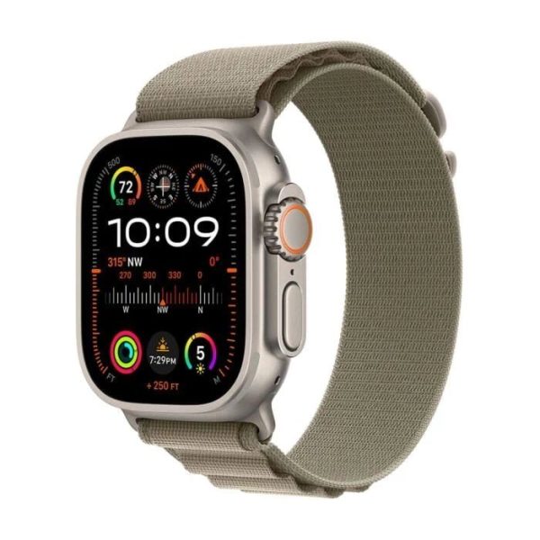 Smartwatch Apple Watch Ultra 2 GPS + Cellular 49mm Titanium Case Alpine Loop Medium Zielony (MREY3WB/A).