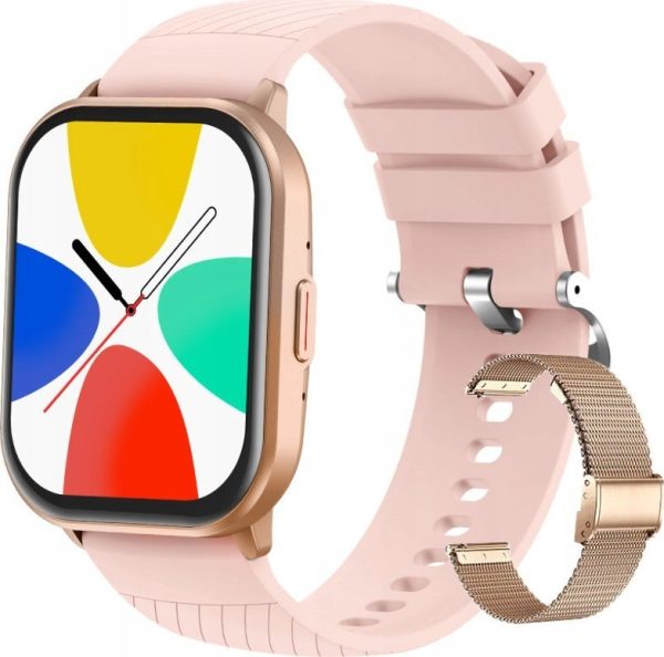 Smartwatch Rubicon SmartWatch Rubicon RNCF34 różowe złoto BT Call rozmowy ..