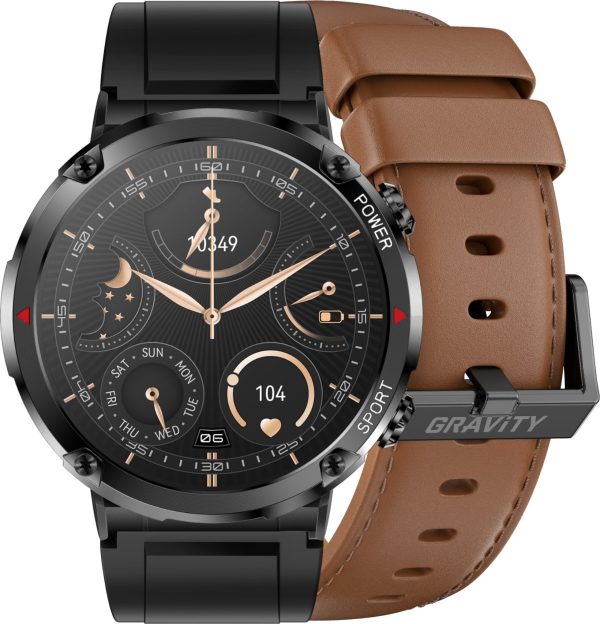 Smartwatch Gravity Zegarek męski SMARTWATCH GRAVITY GT21-4 BK/RD/BK.