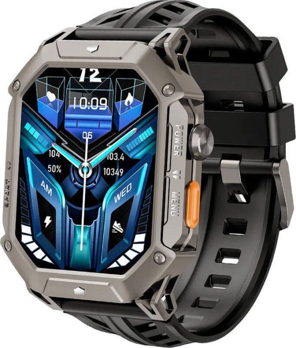 Smartwatch Rubicon SmartWatch Rubicon RNCF24 szary silikon BT Call rozmowy ..