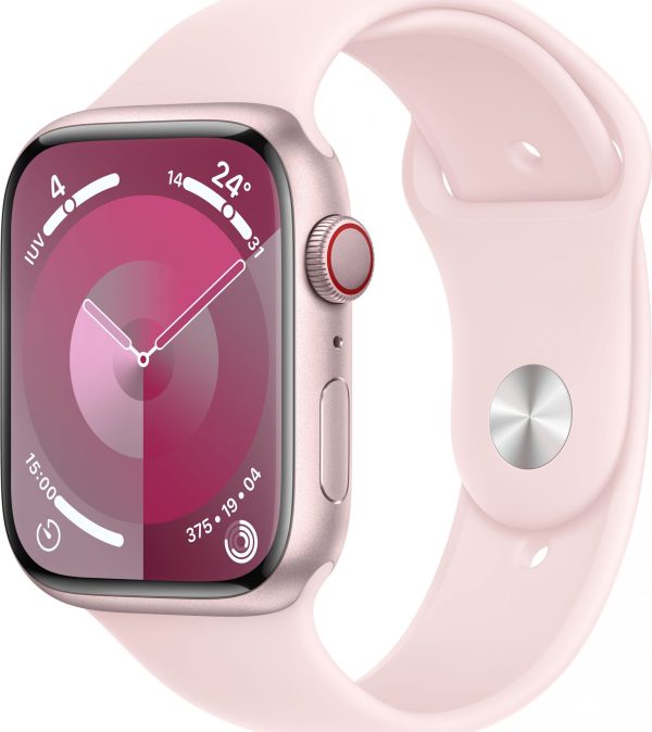 Smartwatch Apple Watch 9 GPS + Cellular 45mm Pink Alu Sport M/L Różowy (MRML3QP/A).