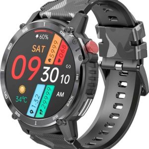 Smartwatch Rubicon RNCF08 Black Czarno-brązowy.