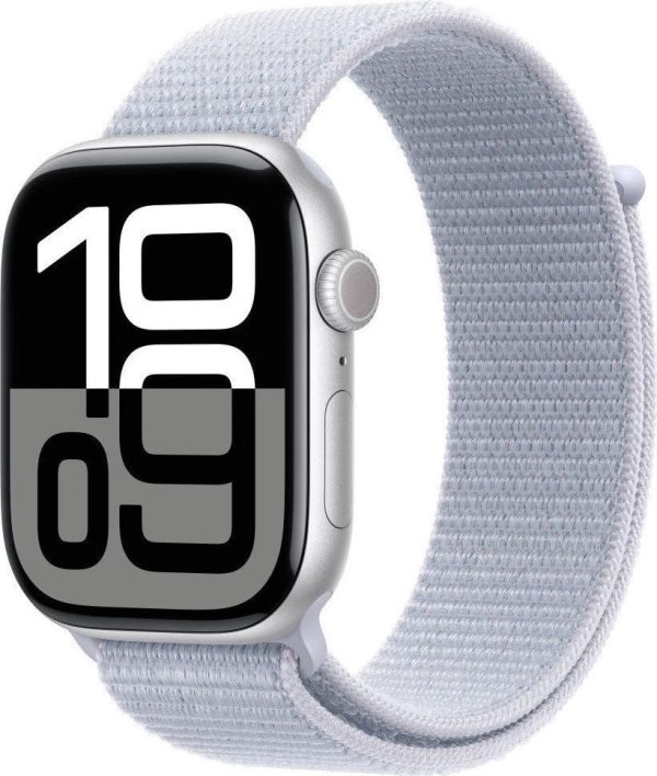 Smartwatch Apple Watch 10 GPS + Cellular 42mm Silver Alu Sport Loop Niebieski (MWX53ET/A).