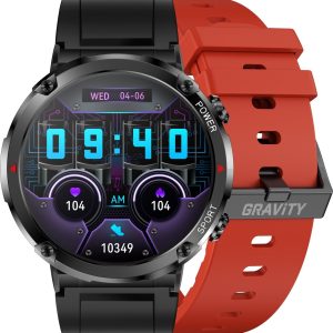 Smartwatch Gravity Zegarek męski SMARTWATCH GRAVITY GT21-6 BK/RD/BK.