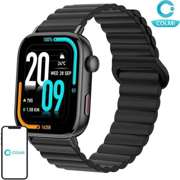 Smartwatch Colmi Smartwatch Colmi C8 Max z magnetycznym paskiem (czarny).