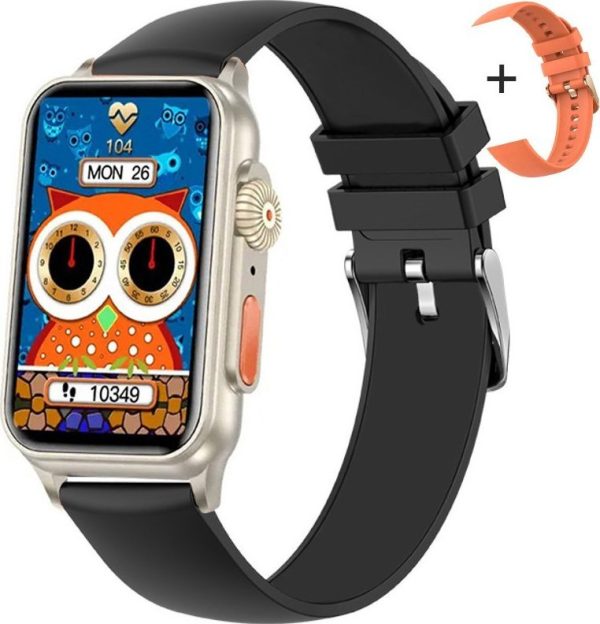 Smartwatch Rubicon Zegarek SMARTWATCH Rubicon RNCF06 czarny i pomarańczowy.