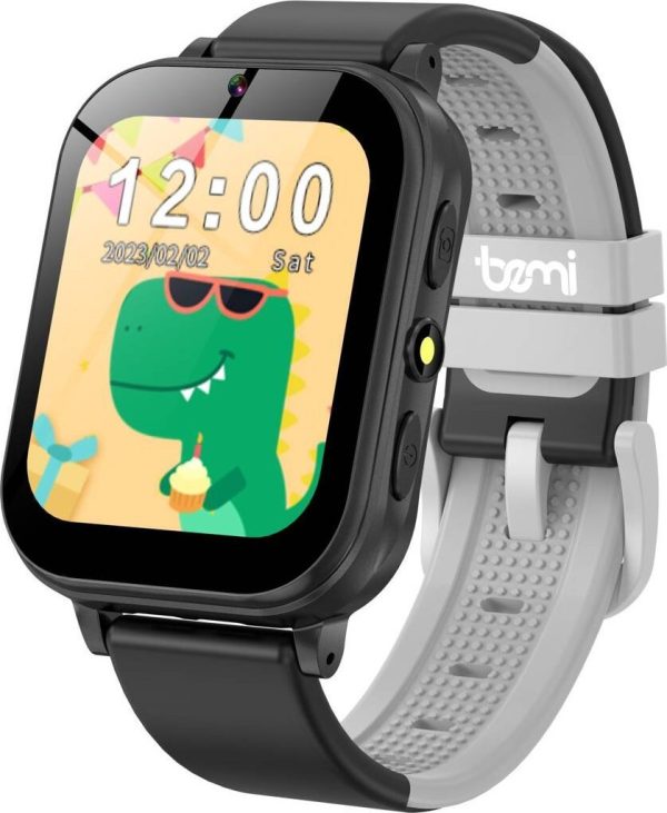 Smartwatch Bemi Kizzo Czarno-szary.